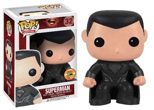 Superman Funko Pop Man of Steel (Black Suit SDCC 2013 Exclusive)