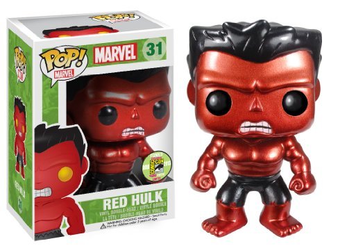 Funko Pop! SDCC 2013 Exclusive - Vinyl Bobble Figure - RED Hulk (Metallic - 4.5 inch)