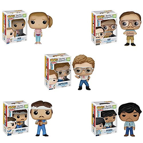 Napoleon Dynamite Uncle Rico, Napoleon, Pedro, Kip, Deb, Pop! Vinyl Figures Set of 5