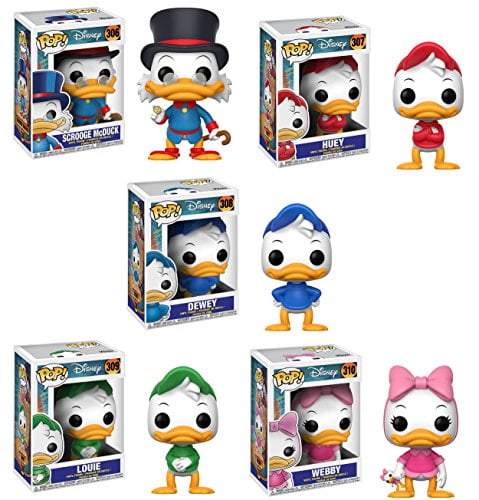 Funko Disney POP! DuckTales Scrooge McDuck Huey Dewey Louie Webby Collectible Set