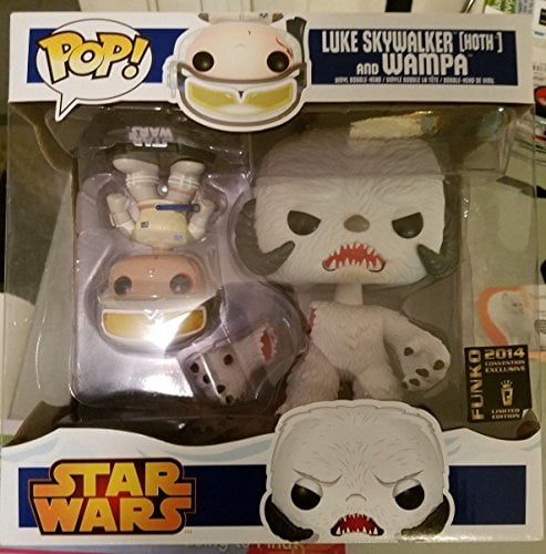 Funko Star Wars Pop! Vinyl Luke Skywalker and Wampa 2014 SDCC Exclusive Set
