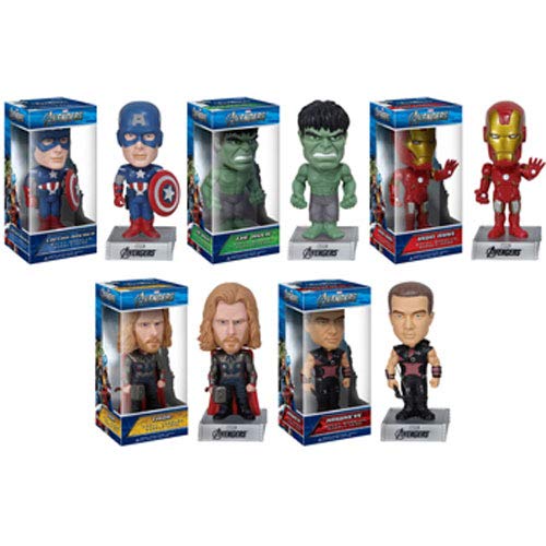 Funko Wacky Wobblers - Avengers Movie - Set of 5 (Iron Man, Hulk, Thor, Captain America & Hawkeye)