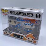 The Office Rainn Wilson Autographed (Scranton Boys 2 Pack) Funko Pop w/Inscription JSA Witness Certified