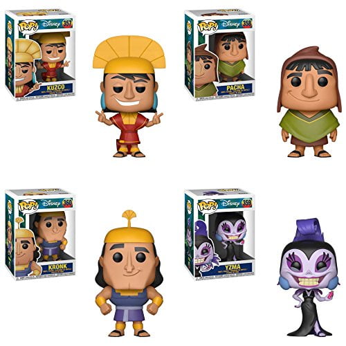 Funko POP! Disney - The Emperor's New Groove Vinyl Figures - Set of 4 (Yzma, Pacha, Kuzco & Kronk)