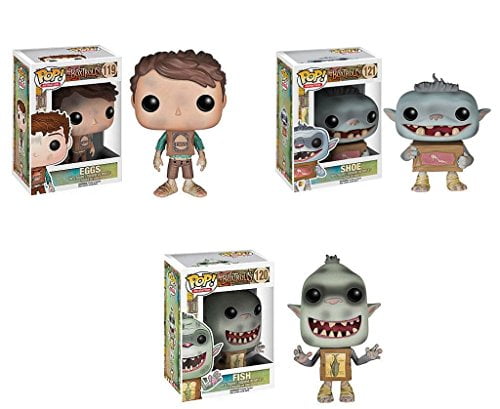 The Boxtrolls Pop! Vinyl Figure 3 pc SET: Eggs, Fish, and Shoe!