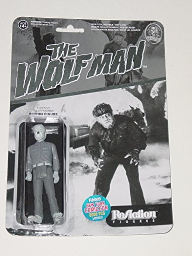 Universal Monsters Funko Reaction The Wolfman 3.75 inch Action Figure 2015 NYCC Black & White Exclusive 1 of 2000 [New York Comic Con] Wolf Man