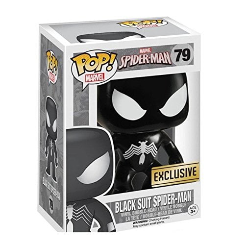 Funko Spider-Man POP! Marvel Black Suit Spider-Man Exclusive Vinyl Bobble Head #79