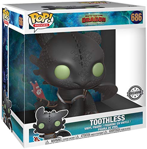 Funko 36619 POP Movies: How to Train Your Dragon 3 - Toothless 10" DreamWorks Collectible Figure, Multicolour