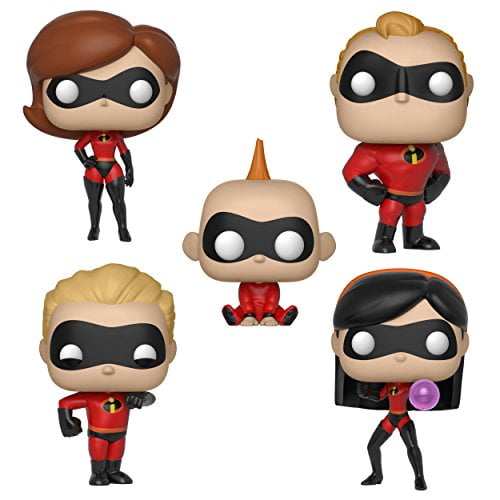 Funko Disney: POP! Incredibles Series 2 Collectors Set - Elasticgirl, Mr. Incredible, Violet, Dash, Jack-Jack