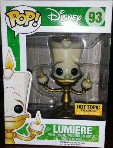 Funko Pop! Disney #93 Lumiere (Hot Topic Exclusive Glow in The Dark) Beauty And The Beast by Funko