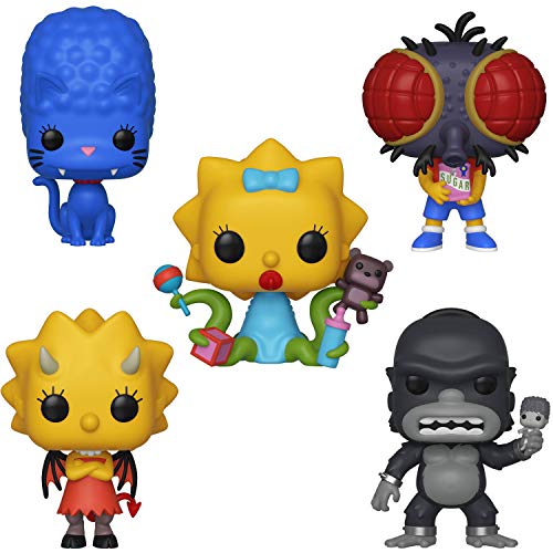 Funko Animation: Pop! Simpsons Series 3 Collectors Set - Panther Marge, Fly Boy Bart, Demon Lisa, King Homer, Alien Maggie