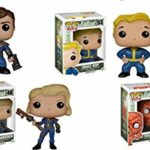 Funko Pop Fallout Figure Bundle Set- 4 pc: Lone Wanderer Male, Female, Vault Boy and Feral Ghoul