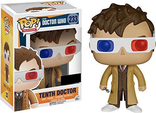 Funko Pop Television: Tenth Doctor with 3D Glasses Collectible Figure, Multicolor
