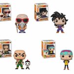 Funko Animation: Pop! Dragon Ball Z Series 4 Collectors Set - Master Roshi with Staff, Gohan, Chiaotzu & Tien, Bulma Toy
