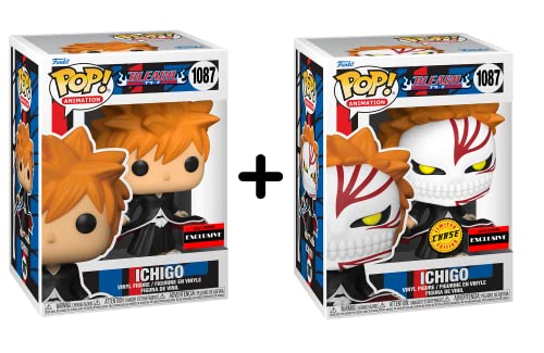 Funko Pop Bundle Bleach Ichigo Bankai Tensa Zangetsu Vinyl Figure Common + Chase (AAA Anime Exclusive)