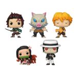 Funko Pop! Demon Slayer Set of 5 - Tanjiro Kamado, Inosuke Hashibira, Zenitsu Agatsuma, Nezuko Kamado and Muzan Kibutsuji Funko Pop! Demon Slayer Set of 5 - Tanjiro Kamado, Inosuke Hashibira, Zenitsu Agatsuma, Nezuko Kamado and Muzan Kibutsuji