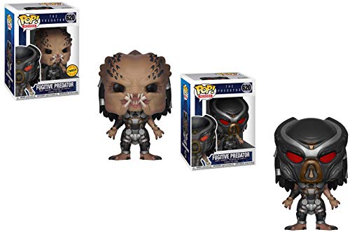 Pop Movies: The Predator - Fugitive Collectible Figures Bundle with Fugitive Predator #620 and Fugitive Predator Chase Variant (2 Items)