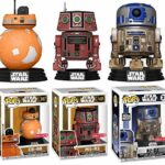 Tri-Droid Star Wars Exclusive Pop! Figures Vinyl Bundled with Empire Strikes Back Dagobah R2-D2 + Galaxy's Edge - R5 Unit + CB-6B