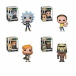 RICK AND MORTY Pop Animation S4 Prison Break Rick, Sentinent Arm Morty, Warrior Summer, and Hemorrhage Vinyl Figures Set