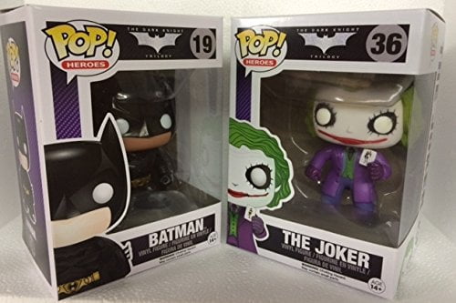 Funko DARK KNIGHT BATMAN & JOKER 3.75 POP VINYL FIGURE SET by FunKo