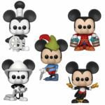 Funko Disney: POP! Mickey's 90th Anniversary Collectors Set - Steamboat Willie, Apprentice Mickey, Firefighter Mickey, Conductor Mickey, Brave Little Tailor Funko Disney: POP! Mickey's 90th Anniversary Collectors Set - Steamboat Willie, Apprentice Mickey, Firefighter Mickey, Conductor Mickey, Brave Little Tailor