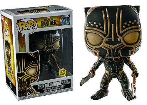 FunKo POP! Marvel Black Panther Erik Killmonger Glow In The Dark Panther Exclusive