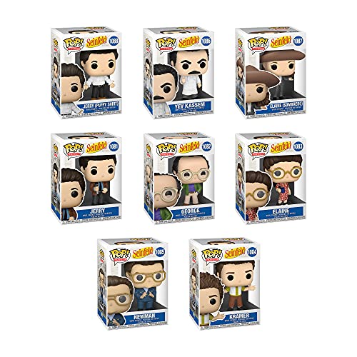 Funko Pop! TV Seinfeld Set of 8: Jerry, Jerry (Puffy Shirt), George, Elaine, Elaine (Sombrero), Kramer, Newman and Yev Kassem (Soup Cook)