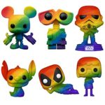 Funko Pop! Pride Set of 6 Rainbow: Stitch, Tine Belcher, Stormtrooper, Deadpool, Mickey Mouse and Wall-E Funko Pop! Pride Set of 6 Rainbow: Stitch, Tine Belcher, Stormtrooper, Deadpool, Mickey Mouse and Wall-E