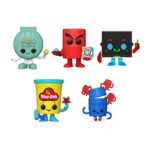 Funko Pop! Retro Toys Set of 5 - Barrel and Monkeys, Lite Brite Board, Playdoh Container, Trouble Board and Polly Pocket