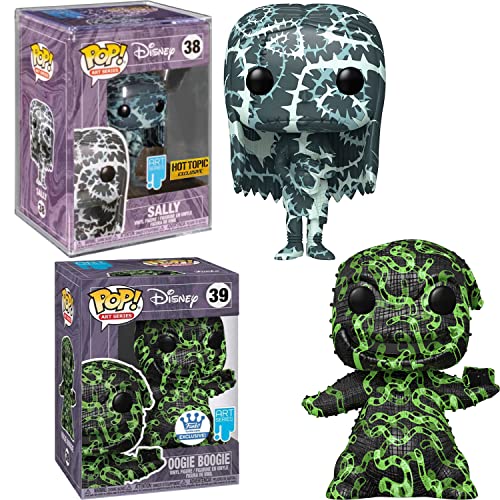 Boogeyman Nightmare Before Christmas The Art Pop! NBC Bundled with + Thorn Sally Character + Halloweentown Oogie-Boogie Snake Exclusive Creature Figure Trick-Or-Treat Artist Pack 2 Items