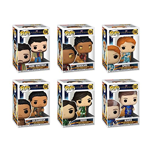 Funko Pop! Marvels Eternals - Set of 6 - Makkari, Sprite, Gilgamesh, Sersi, Ikaris and Dane Whitman