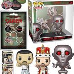 We are Champions Queen Album Figure Rocks in Case Bundled with Star Freddy Mercury Crown + Radio Ga Pop! Vinyl Singer + News of The World Pin Badge Set Collectible 4 Items We are Champions Queen Album Figure Rocks in Case Bundled with Star Freddy Mercury Crown + Radio Ga Pop! Vinyl Singer + News of The World Pin Badge Set Collectible 4 Items