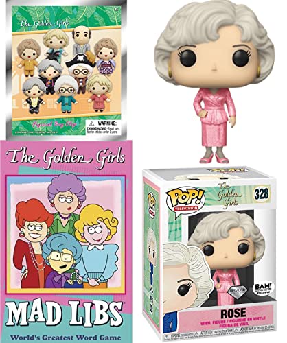 Sassy Golden Game Girls Rose Pop! Figure Exclusive Girls TV Diamond Betty White Bundled with Dorothy Blanche, Rose, Sophie Mad Word Libs + Blind Bag Friend 3 Items