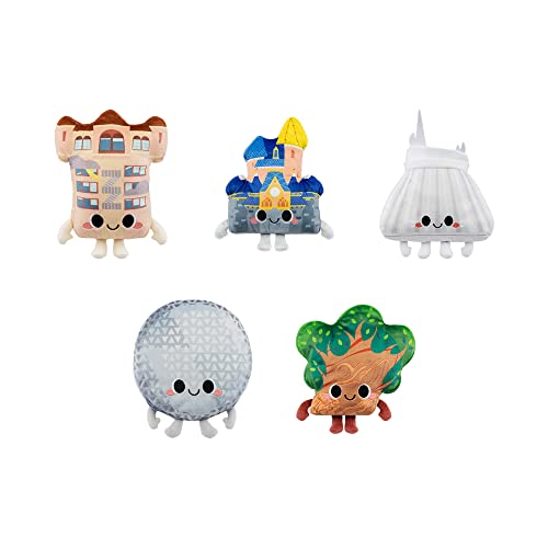 Funko Pop! Plush Walt Disney World 50th Anniversary Rides Plush Set of 5 - Hollywood Tower Hotel, Castle, Spaceship, Tree of Life and Space Mountain