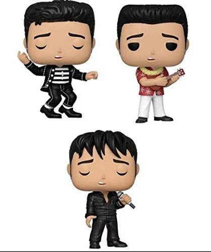 Funko Rocks: POP! Elvis Collectors Set - Jailhouse Rock, Blue Hawaii, 68' Comeback Special, 3.75 inches