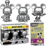 Maestro Wizard Willie Silver Pop! Exclusive 3 Pack Mickey Mouse Steamboat Fantasia Conductor Figures Bundled with Disney Park Collector Anniversary Trading Card Pack 2 Items Maestro Wizard Willie Silver Pop! Exclusive 3 Pack Mickey Mouse Steamboat Fantasia Conductor Figures Bundled with Disney Park Collector Anniversary Trading Card Pack 2 Items