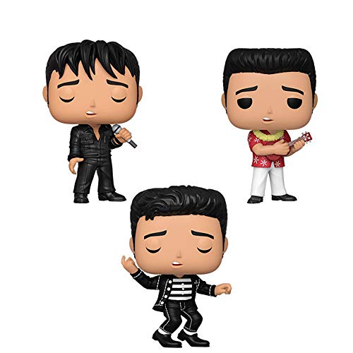 Funko Pop! Rocks Set of 3 - Elvis Presley - Elvis - Jailhouse Rock, Elvis - Blue Hawaii and Elvis - '68 Comeback Special