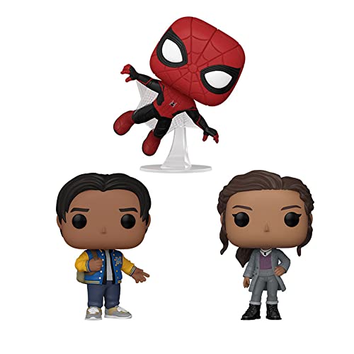 Funko Pop! Spider-Man No Way Home Set of 3 - Spider-Man Upgraded Suit, MJ and Ned