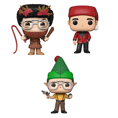 Funko Pop!: Bundle of 3: The Office Holiday Collection - Dwight Elf, Michael as Classy Santa, Dwight as Belsnickel