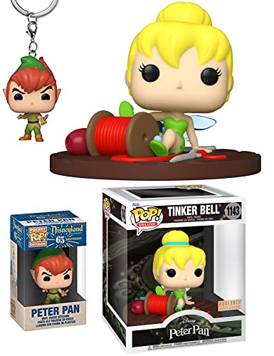 Magic of Tinker Bell Disney Pop! Figure from Peter Pan Deluxe Exclusive Vinyl Character Bundled with Limited Edition Mini Hanger Peter 2-Items