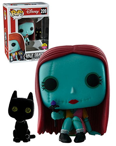 Funko POP! Nightmare Before Christmas Exclusive #209 Glow in the Dark, Flocked SEATED SALLY