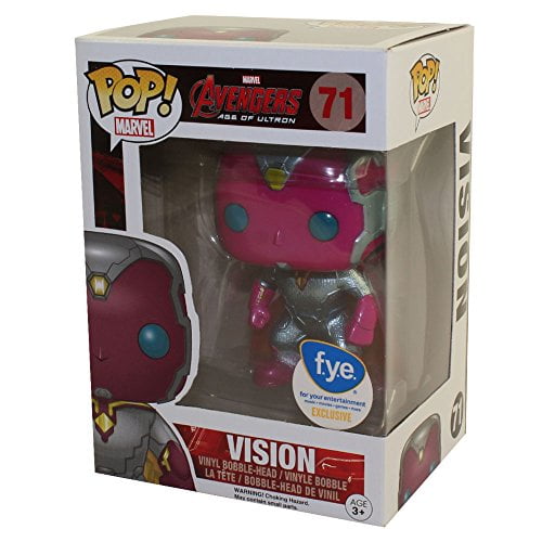 Funko Pop Marvel Avengers Age of Ultron Vision Metallic Exclusive Vinyl Bobblehead Figure