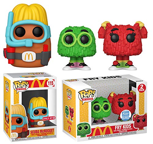Fries Figure McDonalds Pop! Exclusive Fry Kids Bundled with Ad Icons Character Chicken Scuba McNugget 2 Items