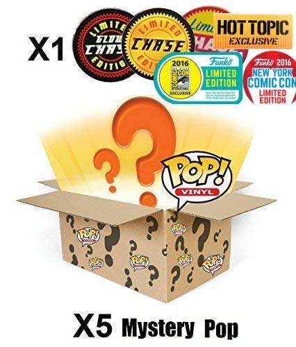 POP Funko Mystery 6 Pack w/ 1 Random Limited Edition Chase - Stylized Vinyl Figure Set New
