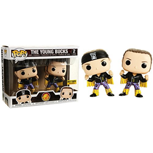 Funko The Young Bucks (Hot Topic Exclusive): New Japan Pro-Wrestling x POP! Vinyl Figure + 1 Official WWE Trading Card Bundle [30354]