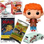 Splitch! Alfred E. Newman Pop! Figure Ridiculous Bundled with The Mad Magazine Worst Trading Cards and a Don Martin Cheap Car! 4 Items Splitch! Alfred E. Newman Pop! Figure Ridiculous Bundled with The Mad Magazine Worst Trading Cards and a Don Martin Cheap Car! 4 Items