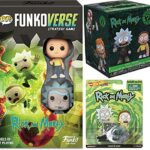 Funko Game of The Rick's + The Morty's Funkoverse Strategy Game W/ Rick and Morty Figures W/ Bonus Funko Mystery Mini Blind Box Figure + Premium Rick's Ship 3pcs