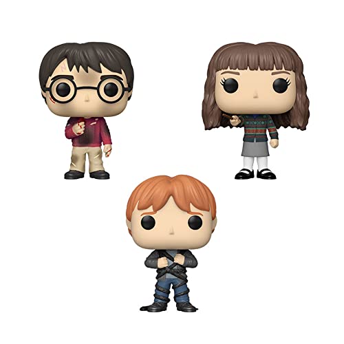 Funko Pop! Harry Potter Set of 3 - Harry w/The Stone, Hermione w/Wand and Ron in Devils Snare