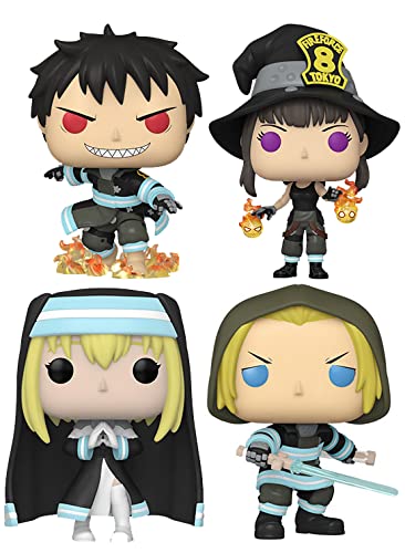 Funko Pop! Animation: Fire Force Collectible Vinyl Figures, 3.75" (Set of 4)