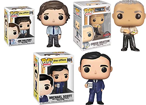 Get It Together Man: The Office Funko Pop! Television Bundle - Jim Halpert 870/ Michael Scott 869/ Creed Bratton w/ Mung Beans Store Exclusive 3Pcs